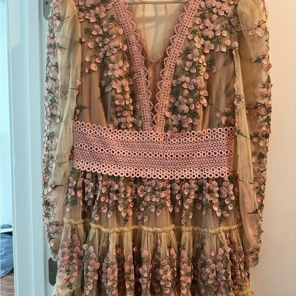 Bronx and Banco Pink Floral Mini Dress - Picture 2 of 3